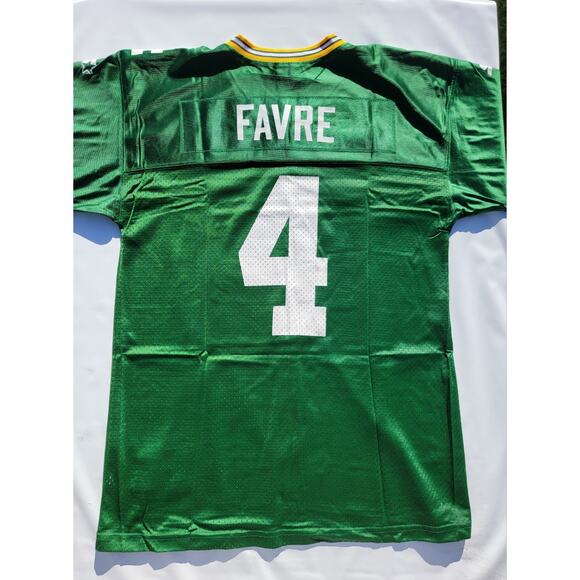 Green Bay Packers Brett Favre #4 Jersey Logo Athletic Green Men Size L/48 - Picture 2 of 7